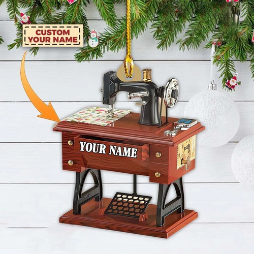 Personalized Sewing Shop Christmas Ornament, Sewing Ornament, Sewing Machine Ornament, Sewer, Sewing Lovers Gifts