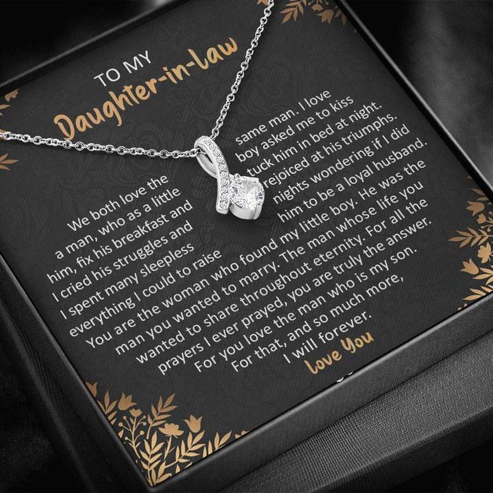 To My Daughter-In-Law Necklace - For You Love The Man Who Is My Son - Alluring Necklace