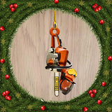 Ornament - Personalized Name Arborist Ornament Hanger Decor, Custom Shaped Flat Ornament Christmas, Christmas Decor