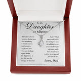 To My Daughter My Happiness Necklace - You Are The Beat Of My Heart - Alluring Beauty Necklace