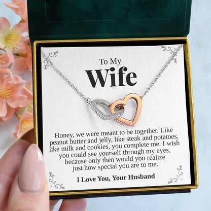 Interlocking Hearts Necklace- I See You, Your Grace, I Will Not Forget Gift For Wife, For Birthday, Christmas, Mother's Day