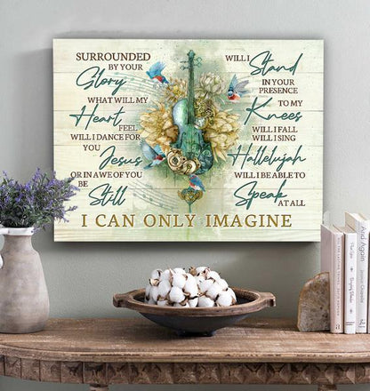 Bluebird And Violin Hymn, I Can Only Imagine Canvas And Poster, Canvas Wall Art, Wall Decor Visual Art