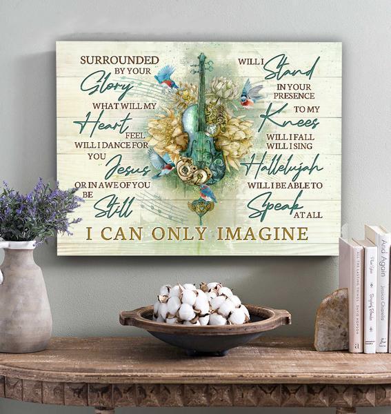 Bluebird And Violin Hymn, I Can Only Imagine Canvas And Poster, Canvas Wall Art, Wall Decor Visual Art