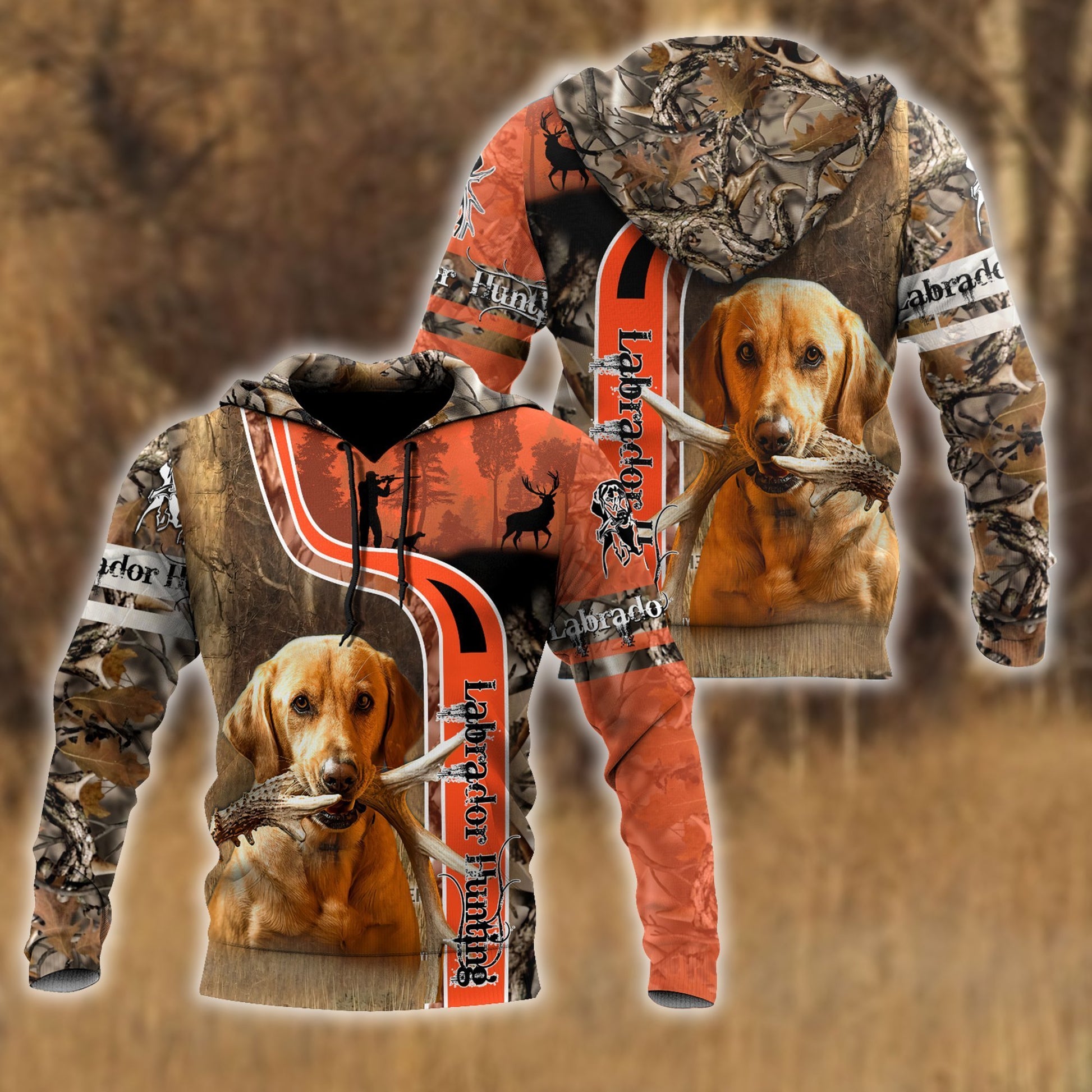 Hunting Gifts Deer Hunting Gifts Dog Hunting Camo All Over Printed US Unisex Size Hoodie