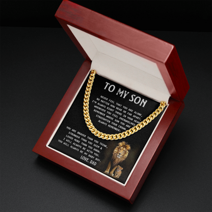 To My Son - Loved More Than You Know - Cuban Link Chain Necklace