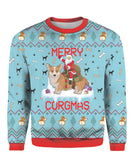 Funny Dog Merry Corgmas Ugly Christmas Sweater | For Men & Women | UH1113