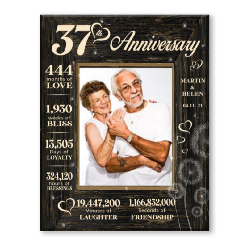 37 Year Wedding Anniversary Gift, 37th Anniversary Gift For Wife, 37 Year Anniversary Gift For Husband