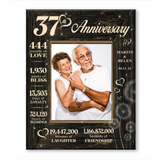 37 Year Wedding Anniversary Gift, 37th Anniversary Gift For Wife, 37 Year Anniversary Gift For Husband