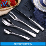 4Pcs Set Black Stainless Steel Cutlery Korean Dinnerware Gifts Mirror Polishing Silverware Sets