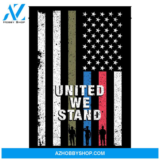 4Th Of July, United We Stand, American Flag, Veteran Proud, Garden Flag, Canvas Material