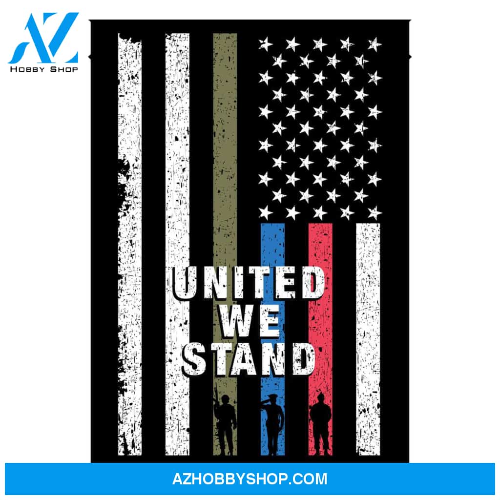 4Th Of July, United We Stand, American Flag, Veteran Proud, Garden Flag, Canvas Material