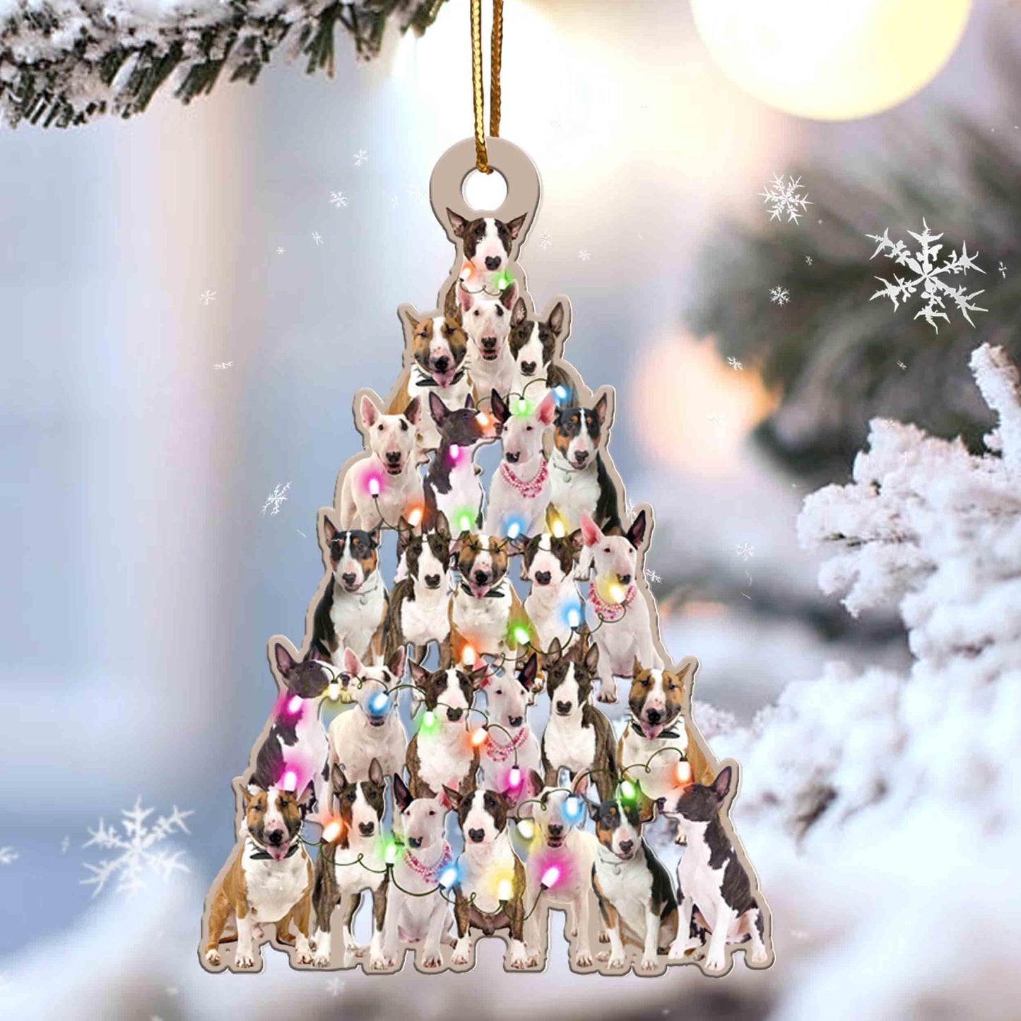 Bull Terrier Lovely Tree Gift For Bull Terrier Lover Gift For Dog Lover Ornament