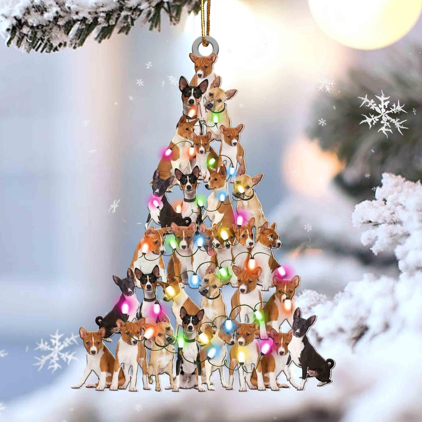 Basenji Lovely Tree Gift For Basenji Lover Gift For Dog Lover Ornament