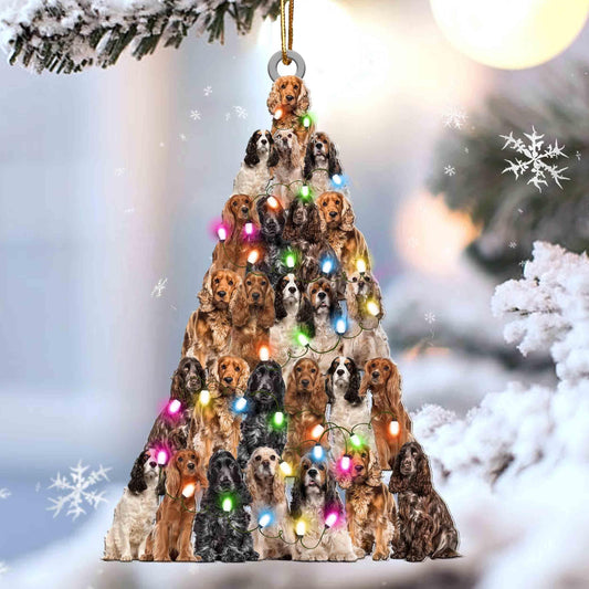 Cocker Spaniel Lovely Tree Gift For Cocker Spaniel Lover Gift For Dog Lover Ornament