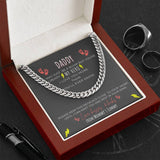 Daddy Necklace - My Hero I Love You More Than You'll Ever Know, First Time Dad Gift, New Dad Gift, Cuban Link Chain Necklace - TGV