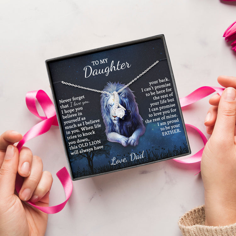 Daughter Necklace, To My Daughter Never Forget That I Love You, Necklace for Daughter Alluring Beauty Necklace - TGV