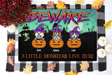 Halloween Doormat Halloween Dog Beware - Custom Doormat