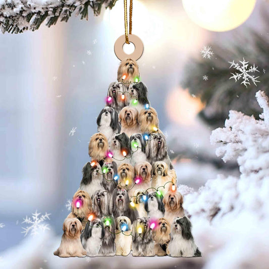Lhasa Apso Lovely Tree Gift For Lhasa Apso Dog Ornament