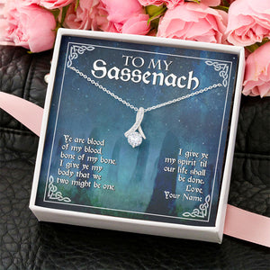 Outlander Novel Film To My Sassenach Necklace Personalized Love Knot Necklace, Alluring Necklace, Dragonfly Necklace - 336A - TGV