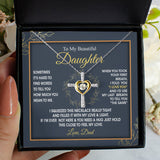 To My Beautiful Daughter Granddauter Necklace Gift From Mom Dad Grandma Papa - I'd use the last breath to tell you I Love you - Personalized Love Knot, Eternal Hope, Alluring Beauty Necklace 052A - TGV