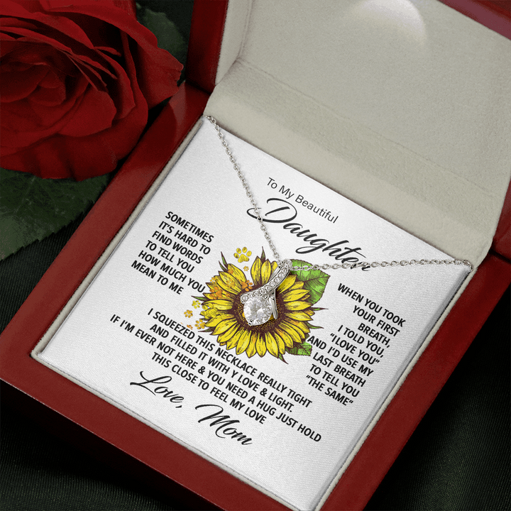 To My Beautiful Daughter Necklace I Love You Alluring Beauty Necklace 038A - TGV