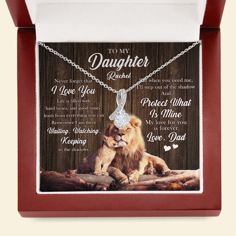 To My Beautiful Daughter Necklace My Love For You is Forever Personalized Alluring Beauty Necklace XL043E - TGV