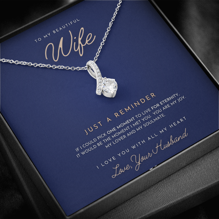 To My Beautiful Wife I Love You With All My Heart Alluring Beauty Necklace XL029A - TGV