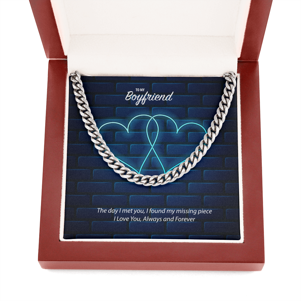 To My Boyfriend Cuban Link Chain Necklace