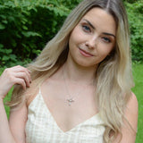 To My Daughter Granddaughter Necklace Cute Elephants I hugged this little pendant I squeezed it really tight - Personalized Love Knot Alluring Necklace 336H - TGV