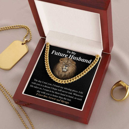 To My Future Husband Necklace, I Want To Be Hand In Hand, Necklace for Future Husband, Cuban Link Chain Necklace - TGV