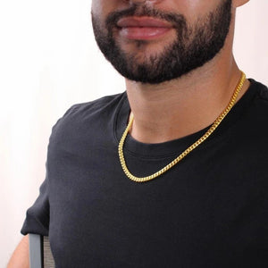To My Husband Necklace - God Doesn't Give The Hardest Battles To His Toughest Warrior Cuban Link Chain Necklace 025C - TGV