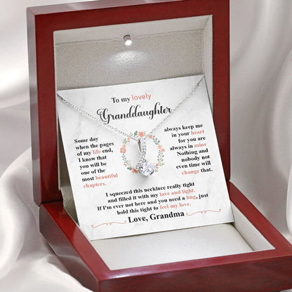 To My Lovely Daughter Granddaughter Necklace Gift You Are The Most Beautiful Chapters - Love Knot, Alluring Beauty Necklace from Mom Grandma 004A - TGV