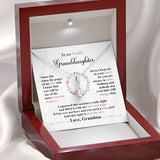 To My Lovely Daughter Granddaughter Necklace Gift You Are The Most Beautiful Chapters - Love Knot, Alluring Beauty Necklace from Mom Grandma 004A - TGV