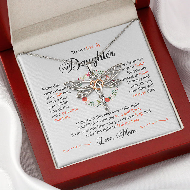 To My Lovely Daughter Granddaughter Necklace Gift - You will be one of the most beautiful chapters Love Knot Necklace, Alluring Beauty Necklace, Turtle Necklace, Sunflower Necklace 355A - TGV