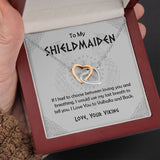 To My Shieldmaiden - Wife Girlfriend Necklace Gift - Viking Style Personalized Daugther Granddaughter Gift - I Love you to the Valhalla and back - Custom Love Knot, Eternal Hope, Alluring Beauty Necklace 052C - TGV