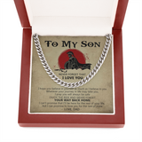 To My Son - I Can Promise To Love You For The Rest Of Mine - Cuban Link Chain Necklace - TGV