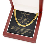 To My Son - Loved More Than You'll Ever Know - Cuban Link Chain Necklace - TGV