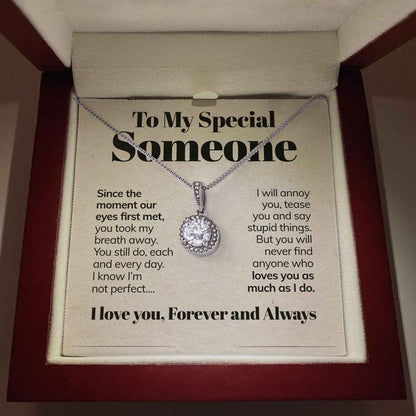 To My Special Someone Eternal Hope Necklace I Love You Forever and Always Girlfriend Wife Soulmate Necklace Gift 015R - TGV