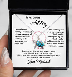 To My Wife Soulmate Girlfriend Necklace Gift I remember the first day I ever looked into your eyes - Custom Love Knot Necklace, Alluring Beauty, Sunflower Necklace Gift 003C - TGV