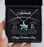 To my Soulmate Necklace Gift - I promise to be your best friend you partner in crime and you naughty lover forever - Custom Name Love Knot, Alluring Beauty, Turtle, Cross Dancing Necklace Gift 357B - TGV