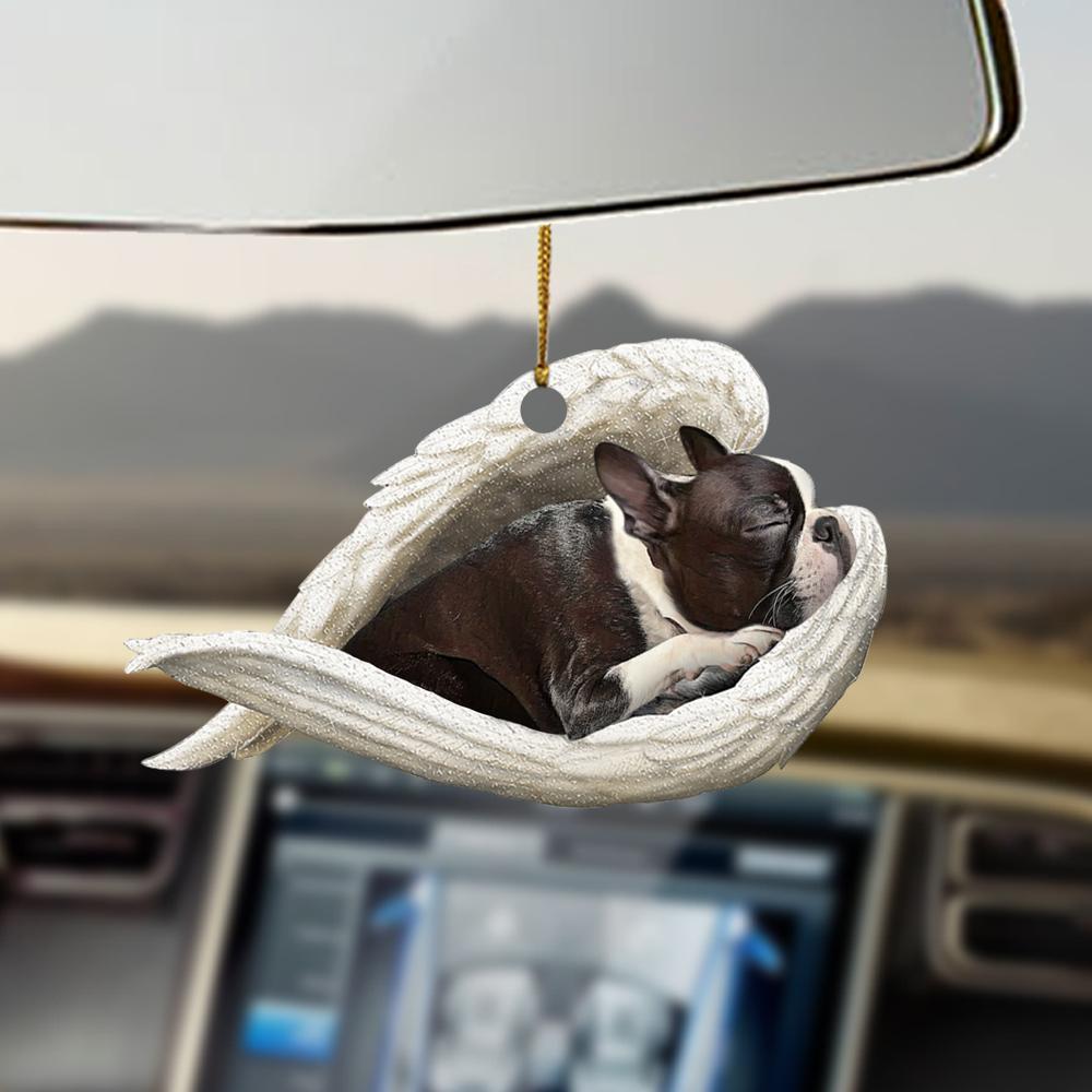 Godmerch- Ornaments- Boston terrier sleeping angel boston terrier lovers dog moms ornament