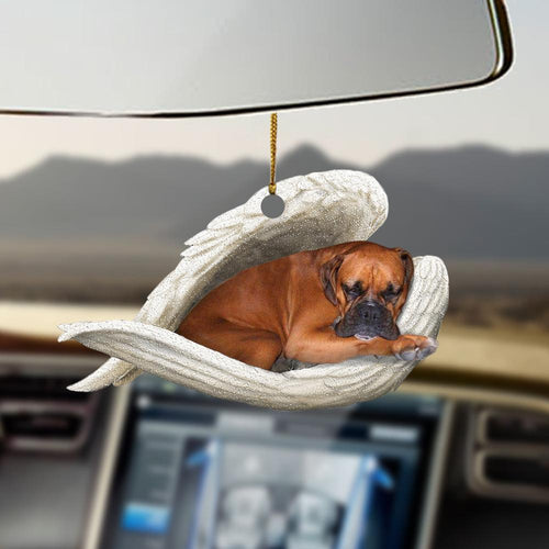 Godmerch- Ornaments- Boxer sleeping angel boxer lovers dog lovers ornament, Dog Ornaments, Car Ornaments