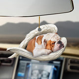 Godmerch- Ornaments- Bulldog sleeping angel bulldog lovers dog moms ornament, Dog Ornaments, Car Ornaments