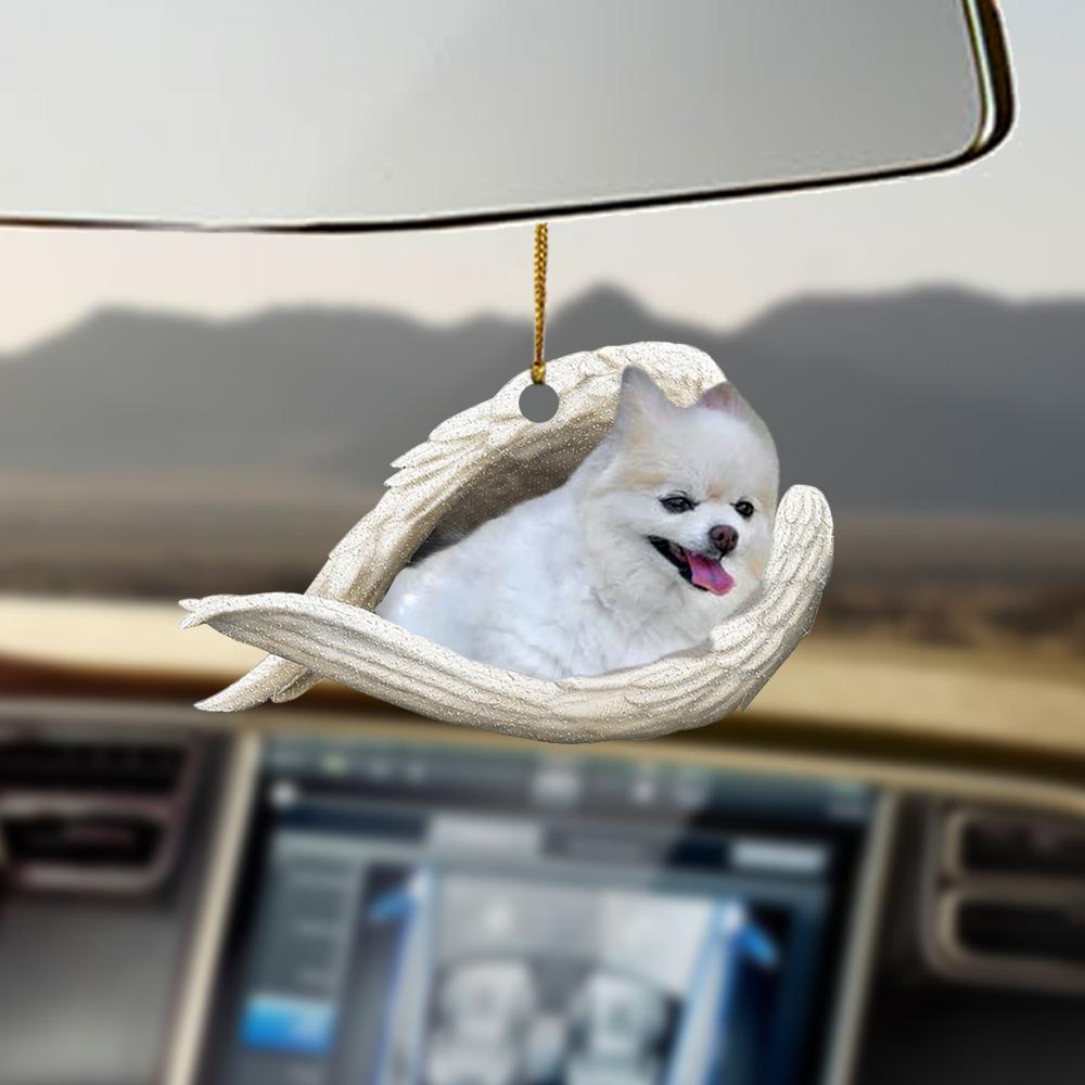 Godmerch- Ornaments- Pomeranian sleeping angel pomeranian lovers tjl ornament, Dog Ornaments, Car Ornaments