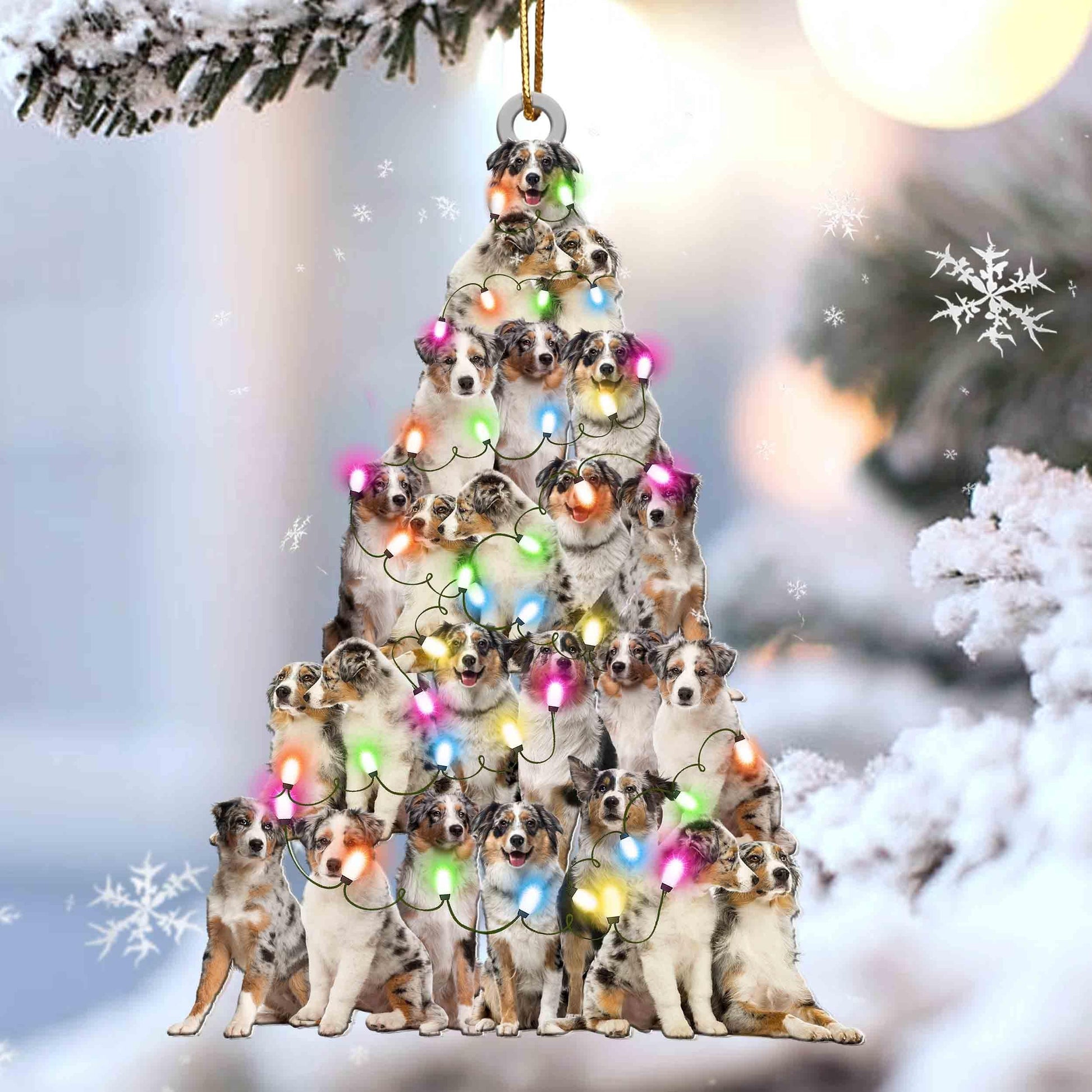 Australian Shepherd Lovely Tree Gift For Aussie Lover Gift For Dog Lover Ornament