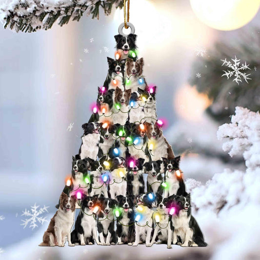Border Collie Lovely Tree Gift For Border Collie Lover Gift For Dog Lover Ornament