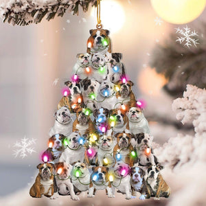 Bulldog Lovely Tree Gift For Bulldog Lover Gift For Dog Mom Ornament