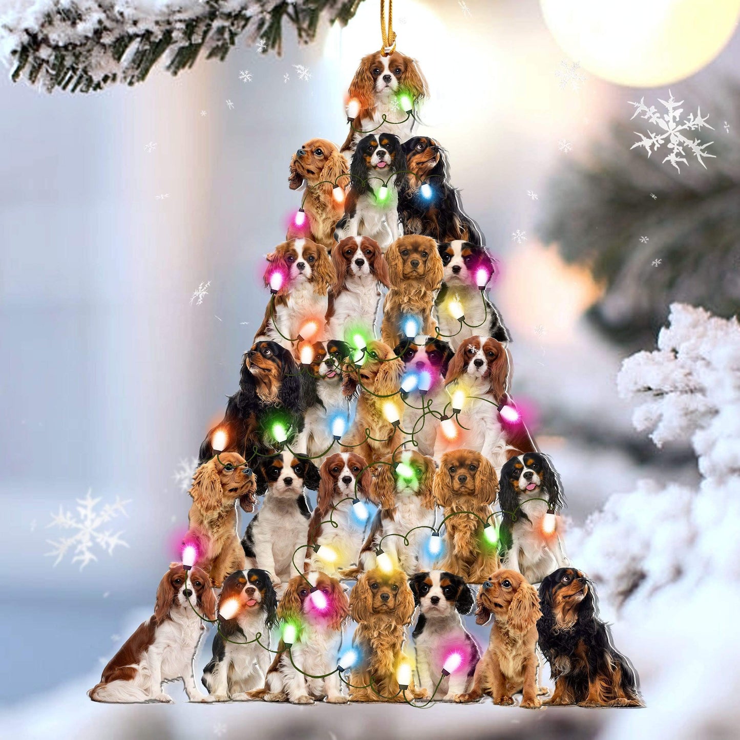 Cavalier King Lovely Tree Gift For Cavalier Lover Gift For Dog Mom Ornament