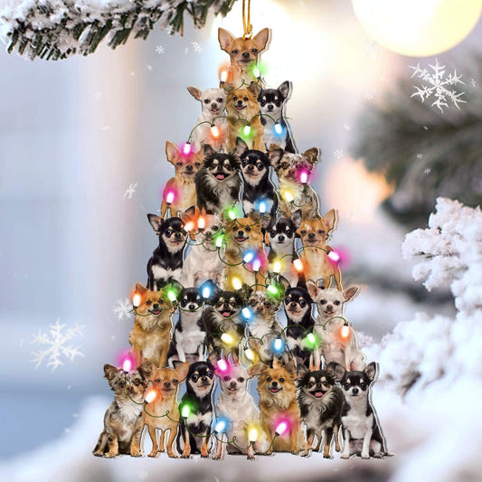 Chihuahua Lovely Tree Gift For Chihuahua Lover Gift For Dog Mom Ornament