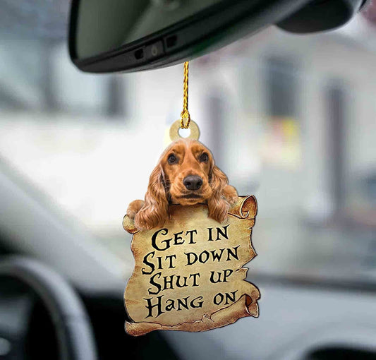 Godmerch- Ornaments- Cocker Spaniel get in two sided ornament, Dog Ornaments, Car Ornaments